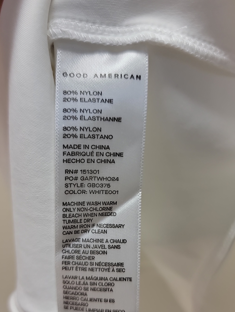 Good American White Square Neck Sleeveless Bodysuit Sz Small - Picture 6 of 12